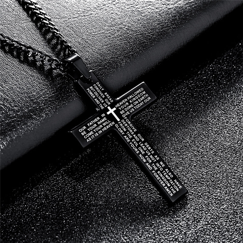 Full Diamond Cross Pendant Necklace Women
