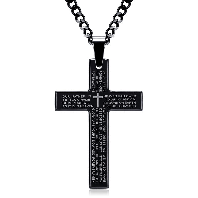 Full Diamond Cross Pendant Necklace Women